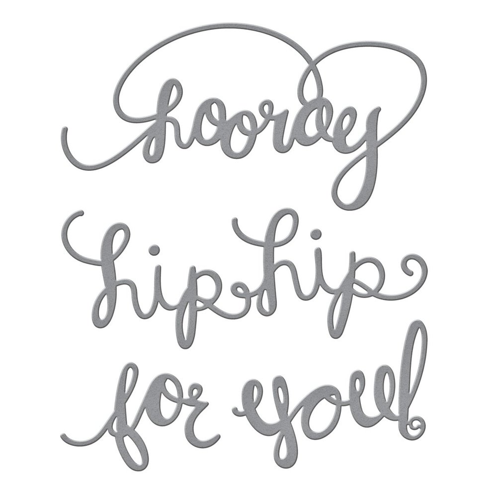 Spellbinders Shapeabilities Hip Hip Hooray Etched/Wafer Thin Dies