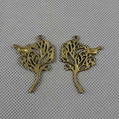 10 PCS Jewelry Making Charms Findings Supply Supplies Crafting Lots Bulk Wholesale Antique Bronze Tone Plated 72361 Bird Tree