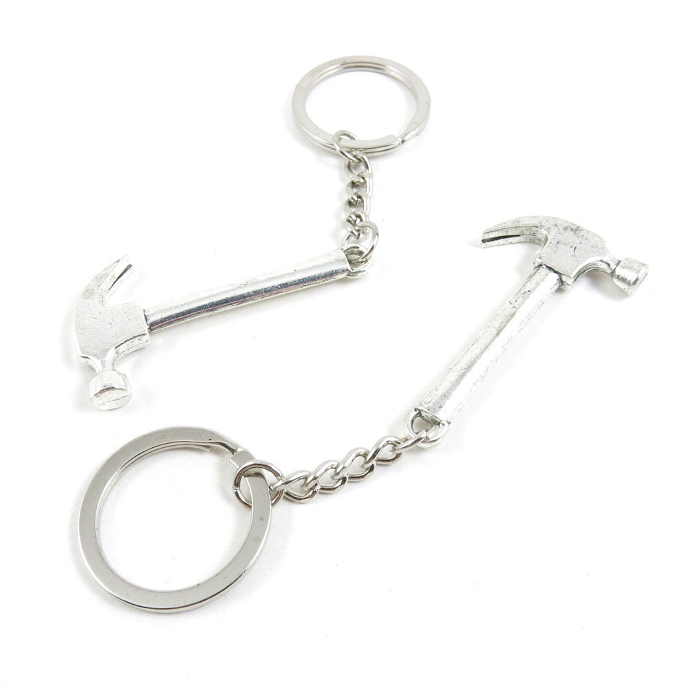 10 PCS Arts Crafts Fashion Jewelry Making Findings Key Ring Chains Tags Clasps Keyring Keychain P6KI7M Claw Hammer