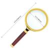 Kadaon 10X Handheld Magnifier Antique Mahogany Handle Magnifier Reading Magnifying Glass for Reading Book, Inspection, Coins, Insects, Rocks, Map, Crossword Puzzle view 2