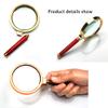 Kadaon 10X Handheld Magnifier Antique Mahogany Handle Magnifier Reading Magnifying Glass for Reading Book, Inspection, Coins, Insects, Rocks, Map, Crossword Puzzle view 3