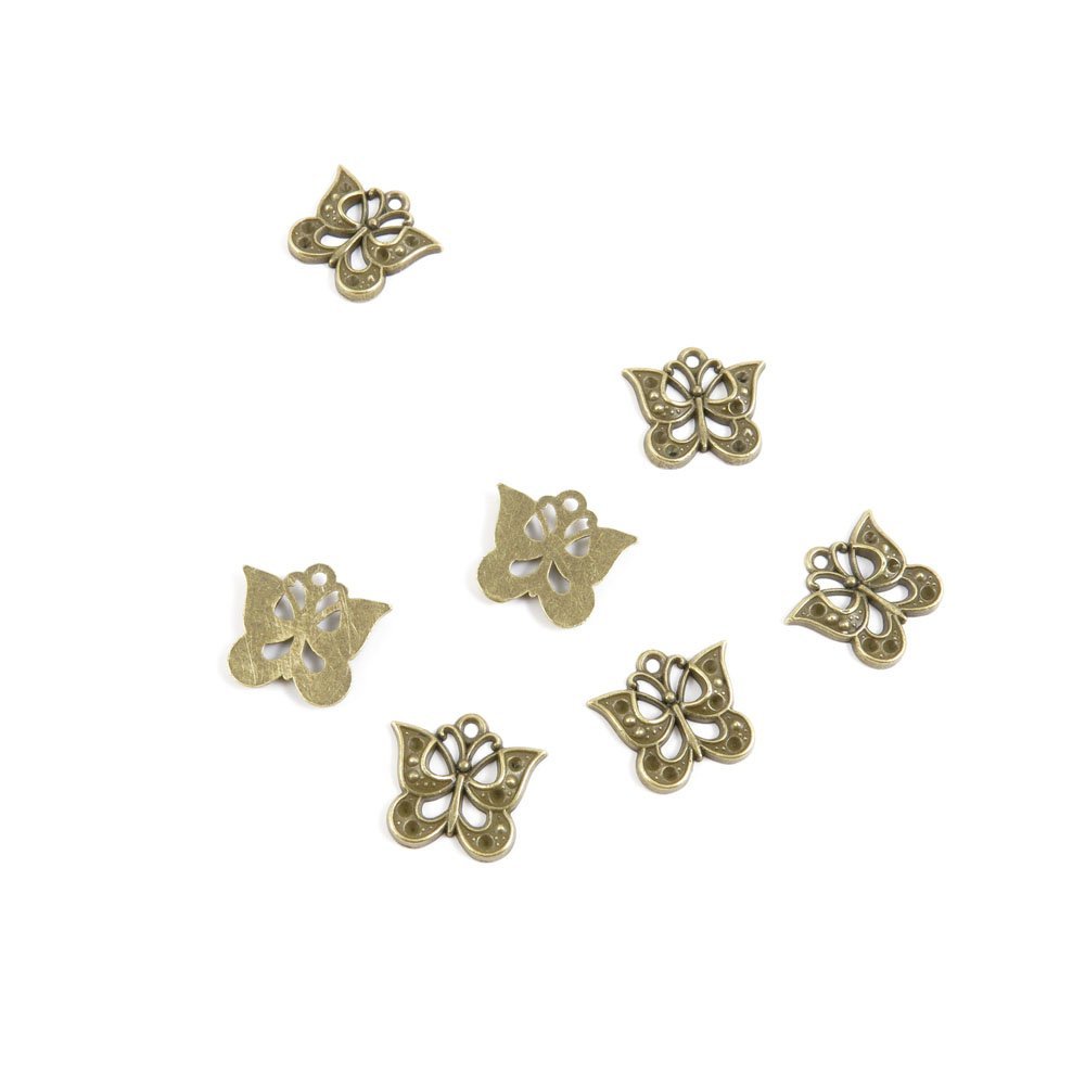 30 Pieces Jewelry Making Findings Antique Bronze Charms Craft Lots Repair Supplies Supply D5CN6 Butterfly