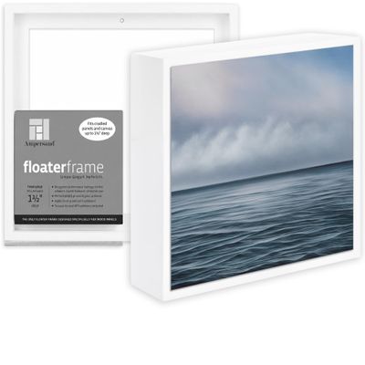 Ampersand Float Frame 1.5In Thin 8X8 White
