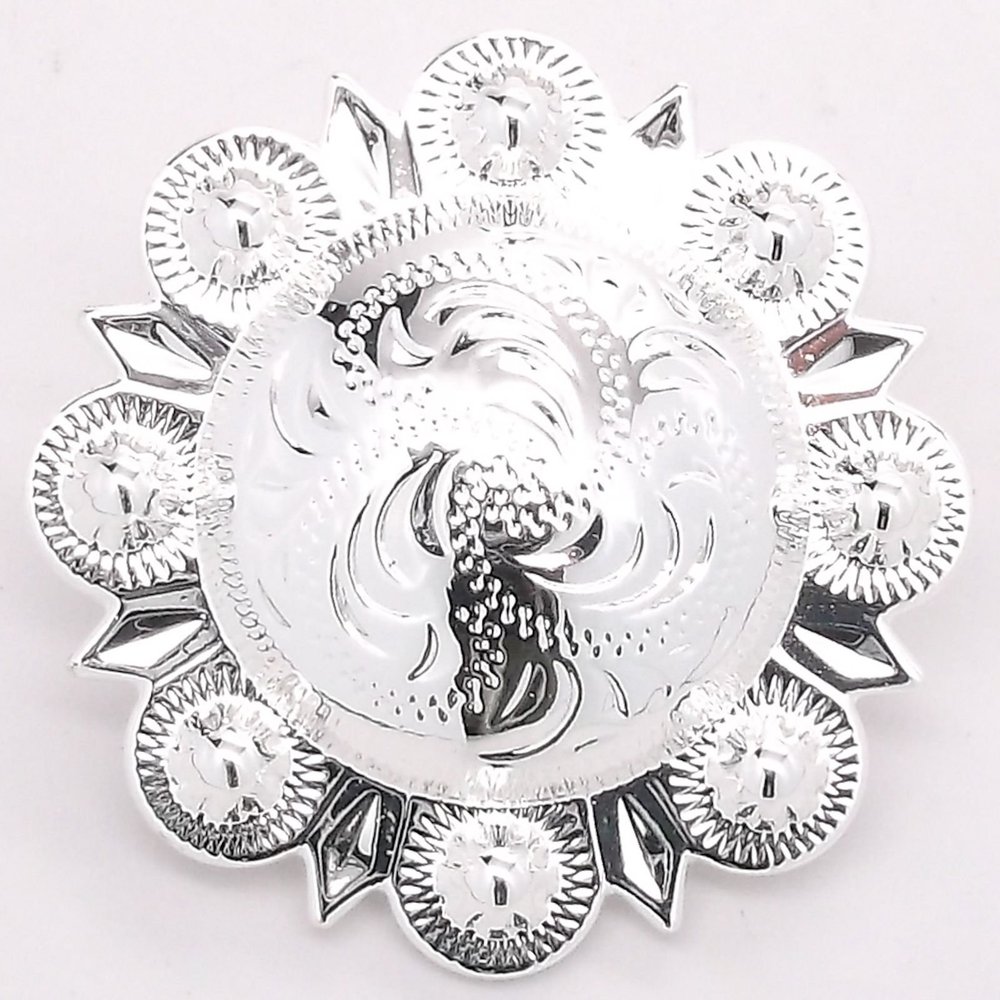 Berry Concho Silver Screw Back 1-1/2" 7860-02