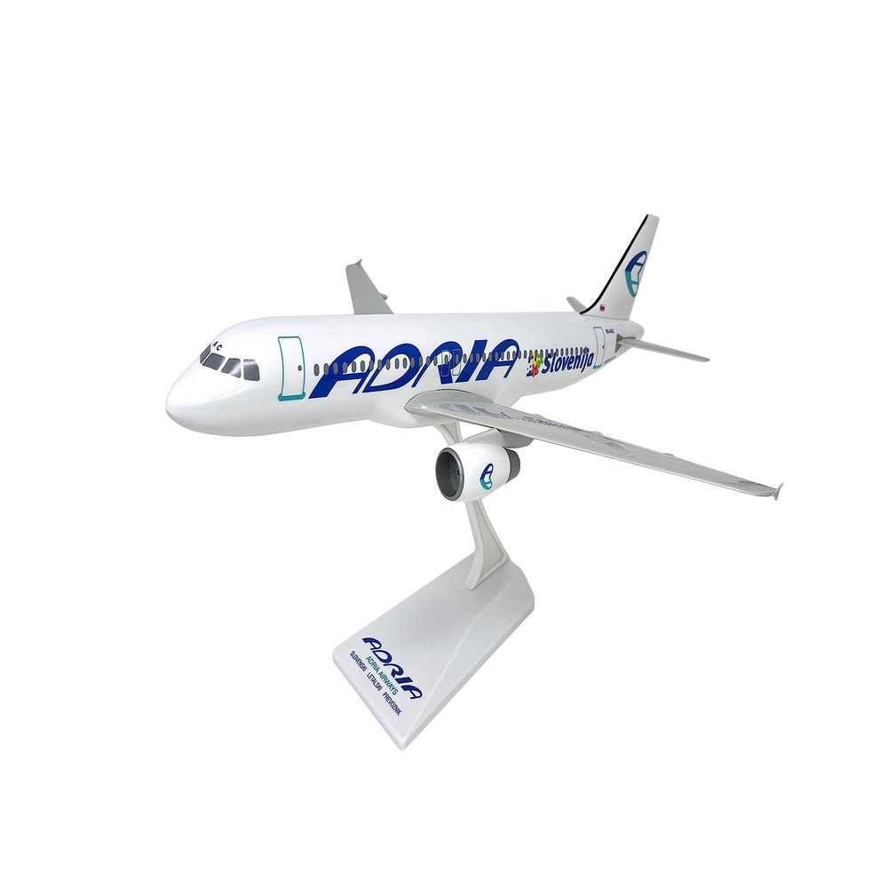 Flight Miniatures Adria (99-Cur) A320-200 1:100 Scale - Plastic Snap-Fit Model Airplane - Collectible Replica of Adria Slovenia Airlines - Part #AAB-32020C-007