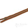 Set of 12 Pants Zippers, 11", Silver Metal Teeth and Redwood Brown Tape, Bias Bespoke Brand view 2