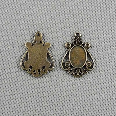 210 PCS Jewelry Making Charms Findings Supply Supplies Crafting Lots Bulk Wholesale Antique Bronze Tone Plated 80972 Oval Cabochon Frame Base