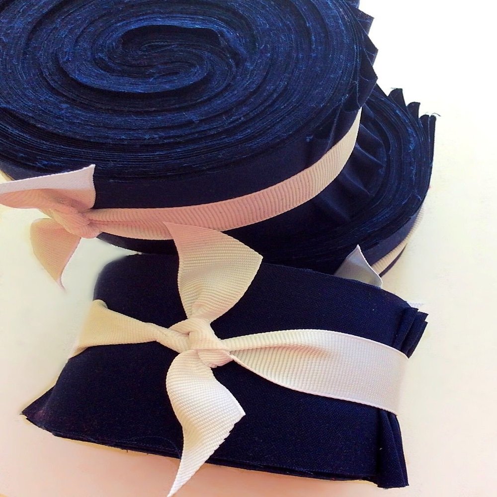 Grehge 5 inch Navy Solid Jelly Roll 100% Cotton Fabric Quilting Strips