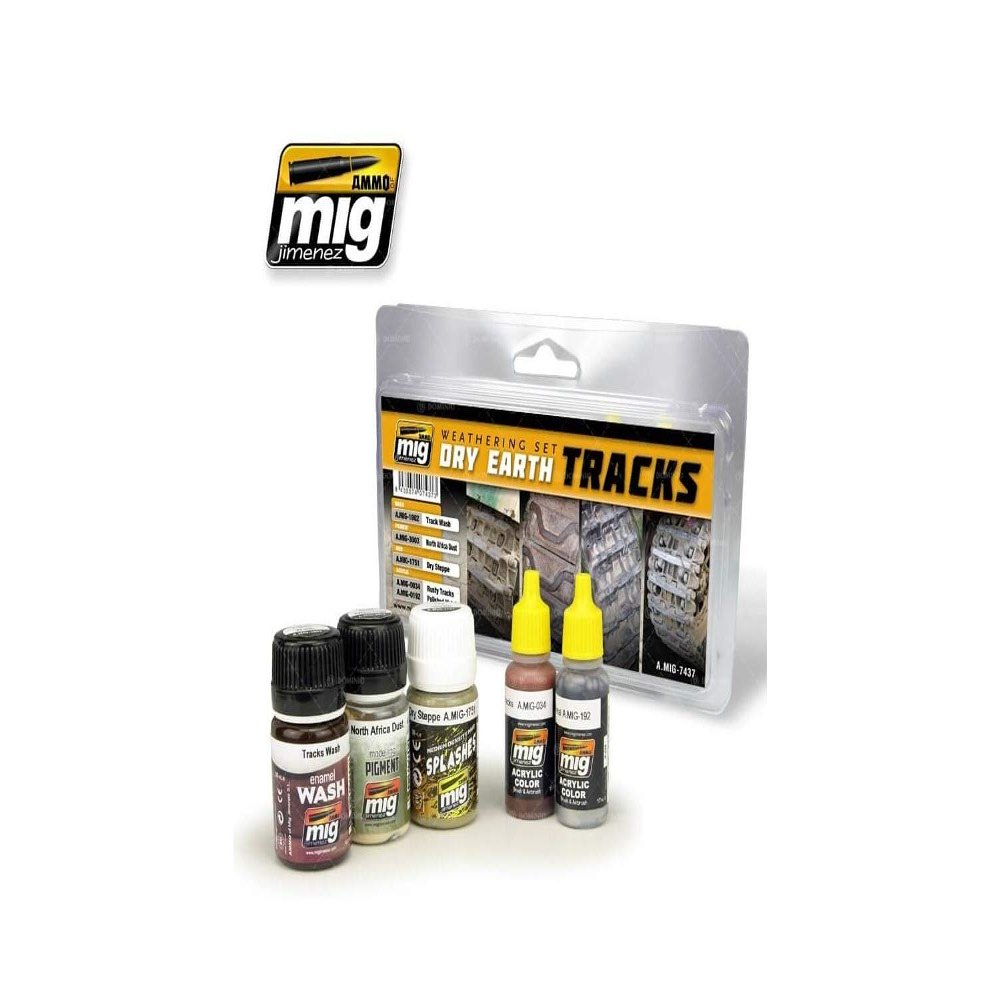 Ammo MIG-7437 Dry Earth Tracks, Multicolour