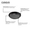 15" LOMEY Designer Dish, Black, 6 case view 2