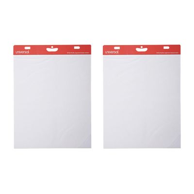 Universal 35603 Self Stick Easel Pads, Unruled, 25 x 30, White, 30-Sheet Pads (Case of 2 Pads)