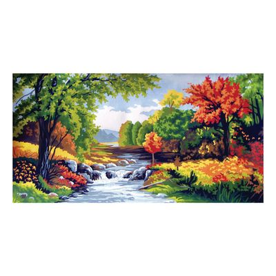 Collection D'Art Printed Tapestry Tango, (Trish Biddle), 40 Cross Stitches per 10 cm, Canvas Size 40x50 cm, 100% Cotton, Brown, 50 x 60 x 0.1 cm