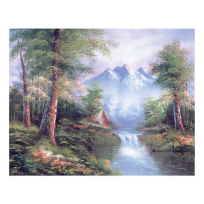 Collection D'Art Printed Tapestry Yellow Roses 40 Cross Stitches per 10 cm, Canvas Size 60x30 cm, 100% Cotton, Brown, 40 x 50 x 0.1 cm