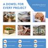 Dowel Rods Wood Sticks Wooden Dowel Rods - 1/2 x 12 Inch Unfinished Hardwood Sticks - for Crafts and DIYers - 500 Pieces by Woodpeckers view 3