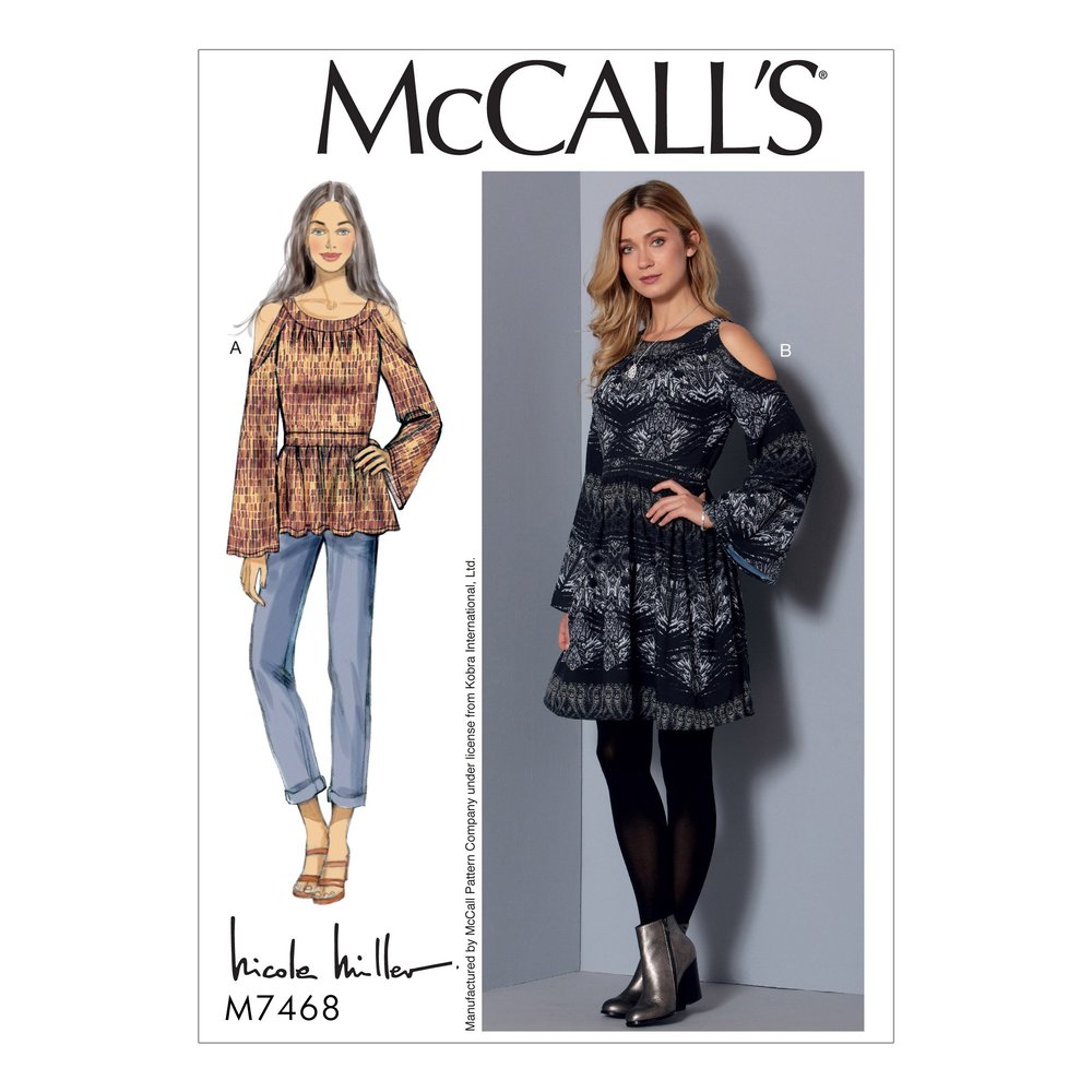 McCall Patterns Misses' Cold-Shoulder Tunic and Dress Sewing Pattern E5 (14-16-18-20-22)