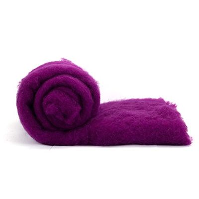 heidifeathers Dyed Wool Batts - Choose Size and Colour (Mini (0.88 oz), Purple)