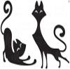 Dee's Distinctively Retro Cats IME-182 Metal Cutting Dies view 1