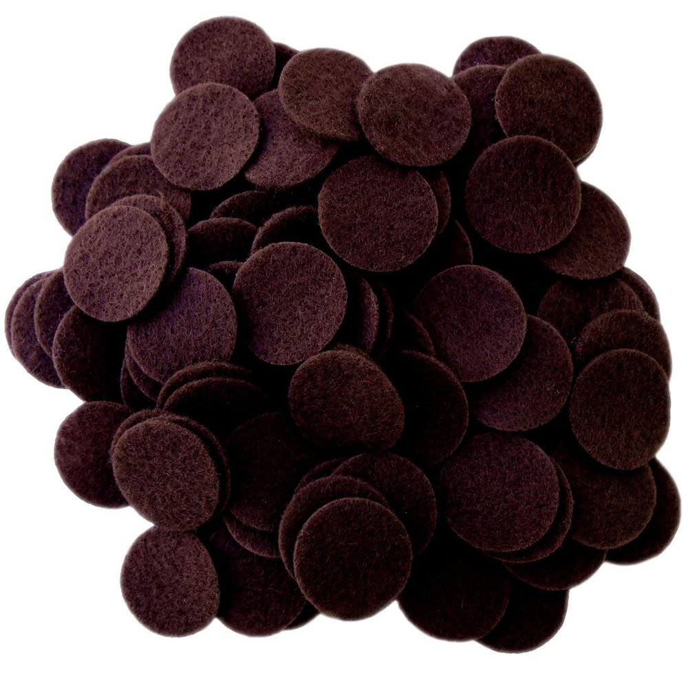 Playfully Ever After Brown Craft Felt Circles (4 Inch - 19pc)