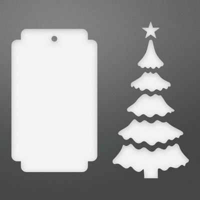 Couture Creations Be Merry Die-Christmas Tree Tag, 1.7"X3"