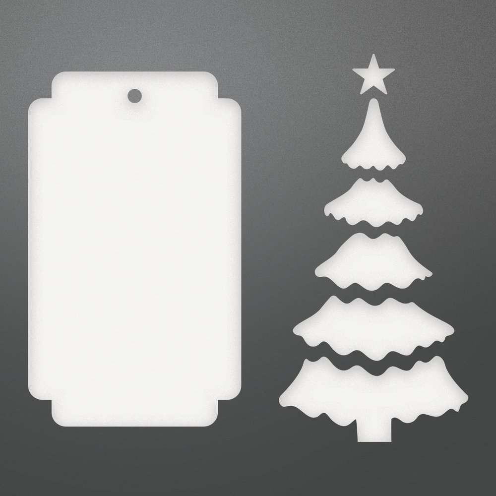 Couture Creations Be Merry Die-Christmas Tree Tag, 1.7"X3"
