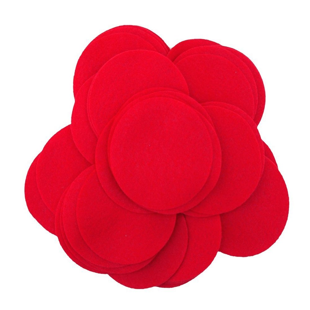 Playfully Ever After Red Craft Felt Circles (4 Inch - 19pc)