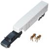 Chevrolet 1:43 Longhauler Silverado 4X4 with Horse Trailer and Horse Figures, Black view 1
