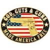 EagleEmblems P00445 PIN-Gun,GOD,Guns & Guts (1'') view 1