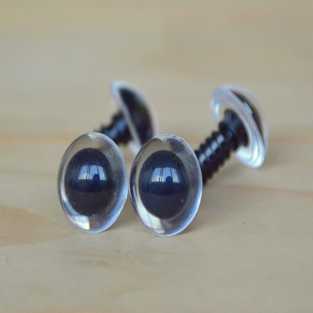 40mm Clear Safety Eyes/Plastic Eyes - 5 Pair