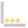 Sequin Square Diamond 1.5" Yellow Transparent Crystal Rainbow Iris Iridescent. Made in USA view 2
