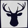 Buck/Deer Head Stencil (Front View, Extra Large) 15.6 Inch W X 19.50 Inch H view 1