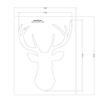 Buck/Deer Head Stencil (Front View, Extra Large) 15.6 Inch W X 19.50 Inch H view 3