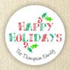 Holidays address labels - Holidays Stickers - Christmas favor stickers -Happy Holidays Envelopes Stickers - Set of 60 2" stickers. view 1