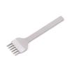 WUTA Sharp Leather Diamond Chisel Complete Polished Prongs Pricking iron Leather Hole Punch Stitching Tools (3.0mm-6 Teeth) view 1