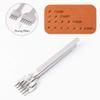 WUTA Sharp Leather Diamond Chisel Complete Polished Prongs Pricking iron Leather Hole Punch Stitching Tools (3.0mm-6 Teeth) view 3