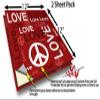 WraptorSkinz Vinyl Craft Cutter Designer 12x12 Sheets Love and Peace Red - 2 Pack view 3
