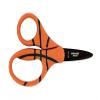 Fiskars 5" Pointed-Tip Scissors for Kids 4-7 with Non-Stick Blades - Scissors for School or Crafting - Back to School Supplies - Basketball view 1