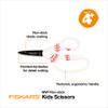 Fiskars 5" Pointed-Tip Scissors for Kids 4-7 with Non-Stick Blades (1-Pack) - Scissors for School or Crafting - Back to School Supplies - Baseball/Softball view 2