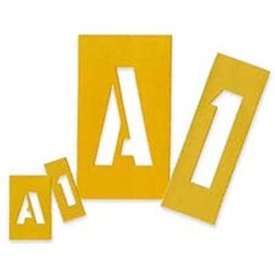 Chartpak CHA01575 Painting Stencil Numbers-Letters 6in. Yellow .supply.from:unbeatablesales