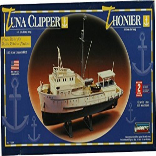 Lindberg 1:60 Tuna Clipper Thonier Fishing Ship Plastic Model Kit #77220