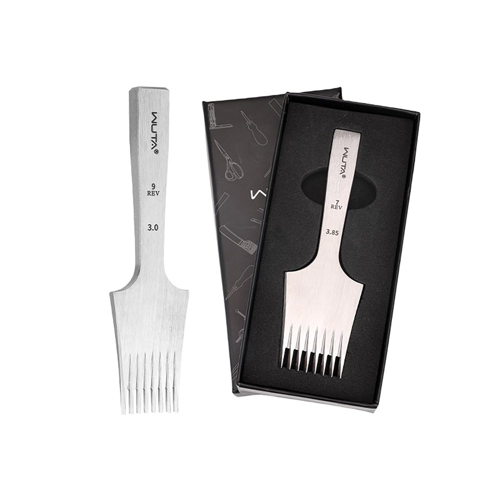 WUTA Leather Chisel All-Polished Die-Steel Puncher French Style Pricking Iron Sharp Leather Punching Tool Kits