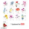 2020 Calendar Watercolor Flower Botanical, Wall Calendar, Gift (cal0013) view 4