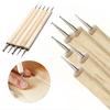 COMIART 5-Piece Dual-Ended Ball Stylus Tool Set - Wooden Handle with Stainless Steel Tips for Clay Sculpting, Embossing, Nail Art, Mandala Rock Painting & Pattern Tracing view 4