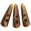 10 x Large Horn Imitation Tooth Toggle Buttons Compatible with Coat Jacket Blazer Cream bone view 3