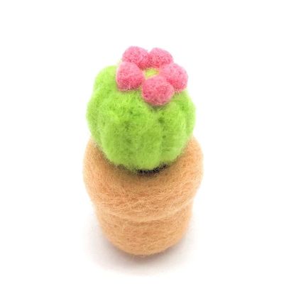 Artec360 Needle Felting Kit Wool cactus Felting Supplies Succulent Plants Felt Kits Original Pure Wool DIY Raw Material Package Small Flowerpot Decorations Potted Plant (Echinopsis tubiflora-C)