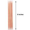 ChiaoGoo Knitting Needles DPN Double Pointed 8 inch (20cm) (Set of 5) Bamboo Dark Patina Size US 8 (5mm) 1037-8 with Stitch Holder view 2
