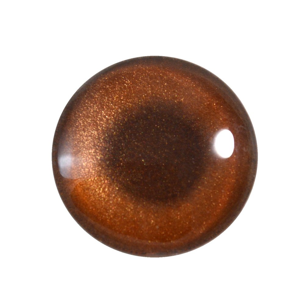25mm Single Bronze Metallic Glass Eye for Jewelry Making Pendants Wire Wrapping Taxidermy Doll Art