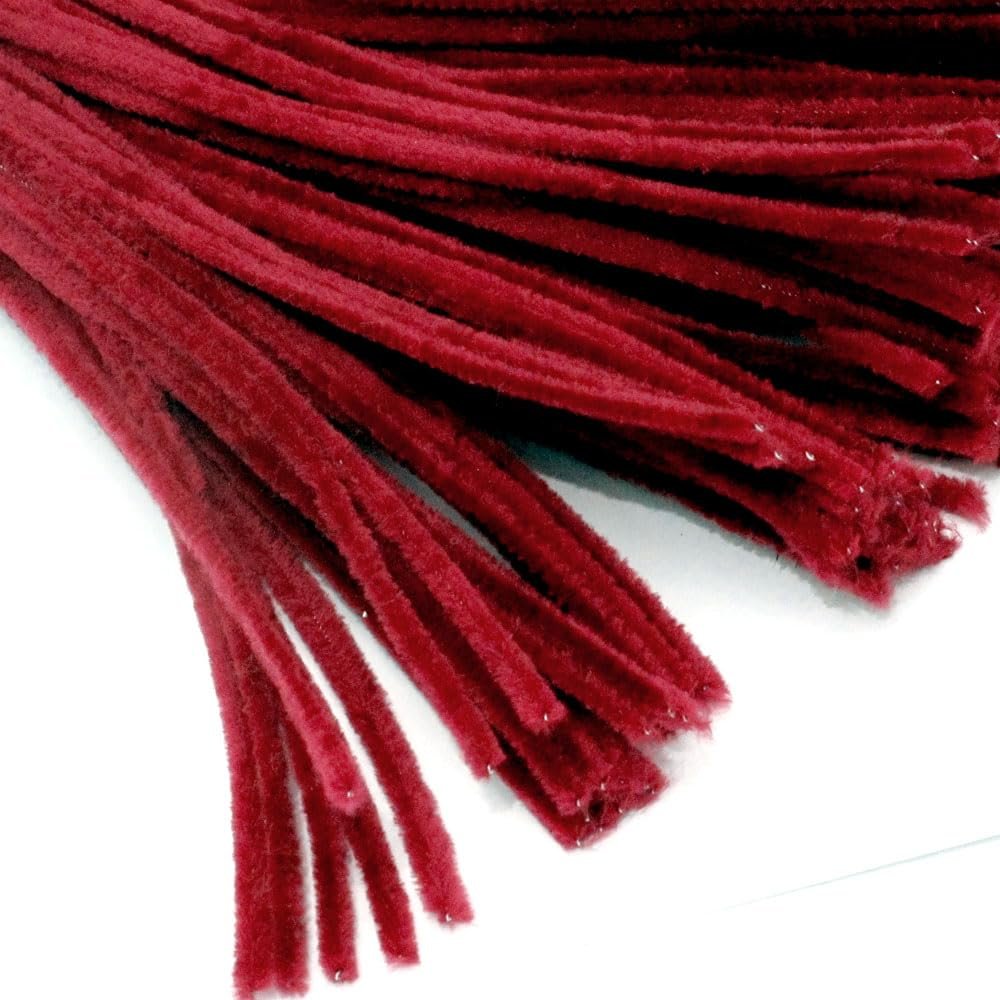 The Crafts Outlet Chenille Stems, Pipe Cleaner, 12-inch (30-cm), 100-pc, Red