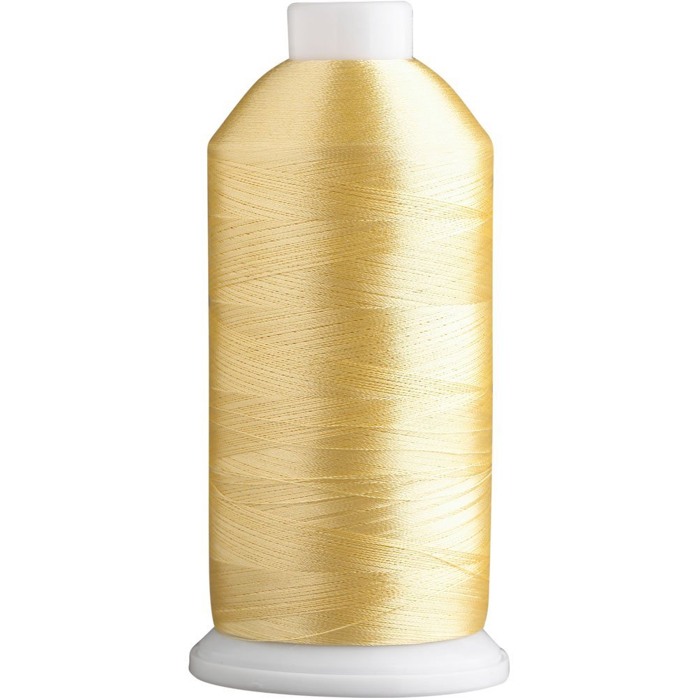 Super B Polyester Embroidery Thread, 40wt Large Spool 5000m, 175 Popular Colors, 100% Polyester - Yellow Mimosa 601
