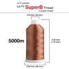 Super B Polyester Embroidery Thread - 40wt Large Spool 5000m for Commercial & Domestic Machine - 175 Popular Colors, 100% Polyester - Java Brown 833 view 2