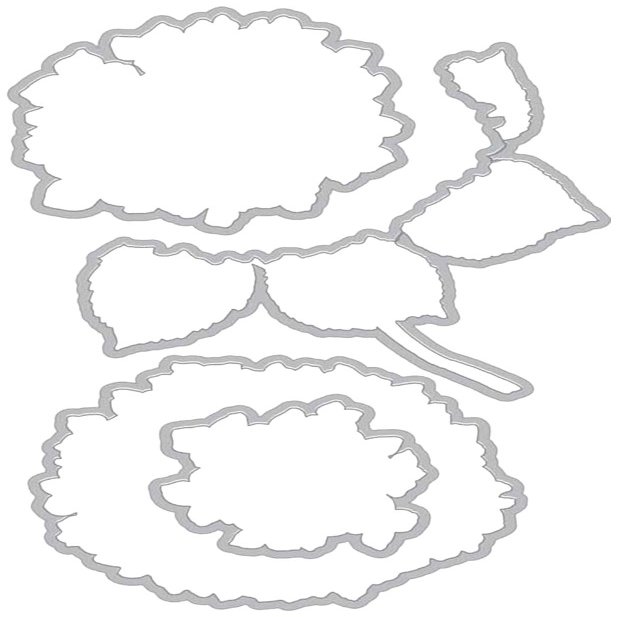 Hero Arts Large Hydrangea Wood Mounted Stamp & Die Combo (SB155)